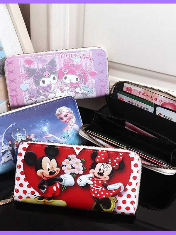 Kawaii Cartoon Zipper Coin Purse – Cute Korean Japanese Style Small Wallet with Card Slots, Portable Zipper Pouch for Girls, Students & Women